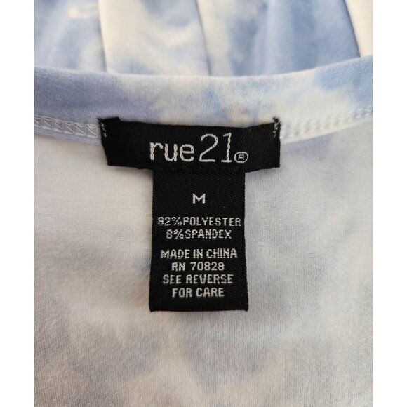 Rue21 Blue & White Tie-Dye Sleeveless Romper With Drawstring Waist M - Picture 3 of 3